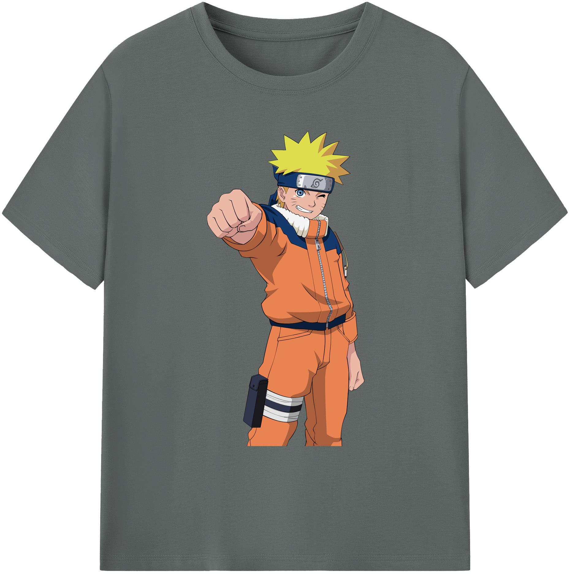 NARUTO -ナルト- うずまき ナルト Uzumaki Naruto 綿100％ メンズ半袖Tシャツ｜肌触りやわらか＆通気性